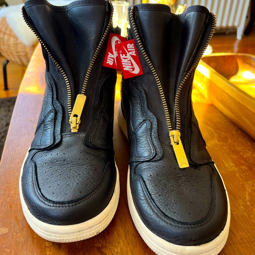 Nike Air Jordan 1 High Zip Black & Gold